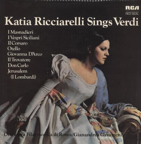 Katia Ricciarelli Katia Ricciarelli sings Verdi vinyl LP album (LP record) UK 1K4LPKA747040