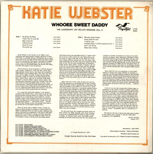 Katie Webster Whooee Sweet Daddy vinyl LP album (LP record) UK KFZLPWH544669