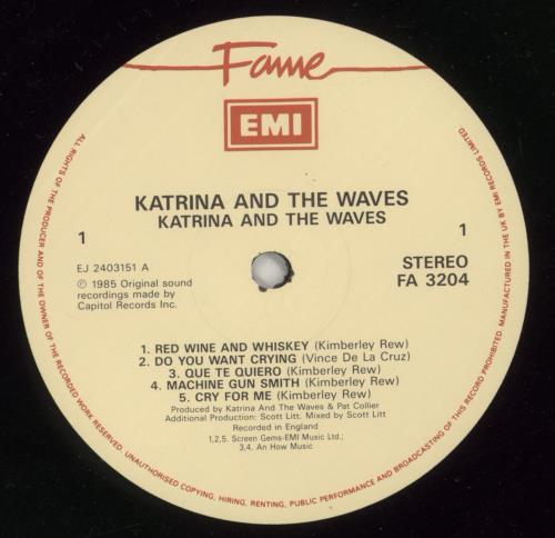 Katrina & The Waves Katrina & The Waves vinyl LP album (LP record) UK KTWLPKA495131