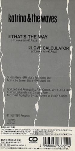 Katrina & The Waves That's The Way 3" CD single (CD3) Japanese KTWC3TH140011