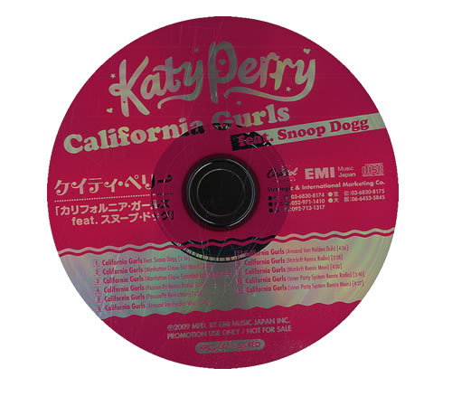 Katy Perry California Gurls CD single (CD5 / 5") Japanese KT3C5CA552565