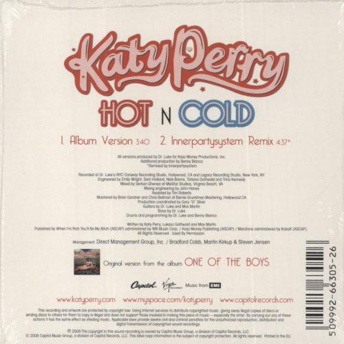 Katy Perry Hot N Cold - Sealed CD single (CD5 / 5") European KT3C5HO525594