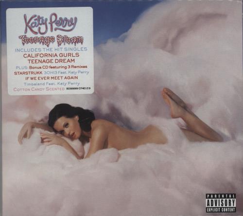 Katy Perry Teenage Dream - Cotton Candy Scented - Sealed 2 CD album set (Double CD) UK KT32CTE520715