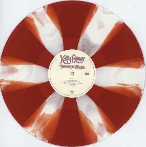 Katy Perry Teenage Dreams: Teenager Edition - Red & White 'Pinwheel' Vinyl 2-LP vinyl record set (Double LP Album) UK KT32LTE881643