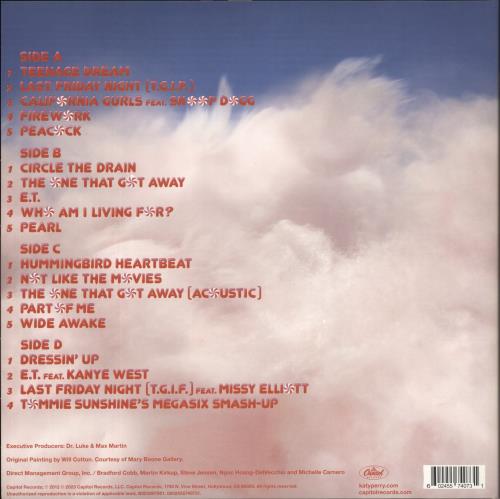 Katy Perry Teenage Dreams: Teenager Edition - Red & White 'Pinwheel' Vinyl 2-LP vinyl record set (Double LP Album) UK KT32LTE881643