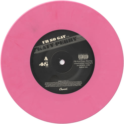Katy Perry Ur So Gay - Autographed 7" vinyl single (7 inch record / 45) US KT307UR445320