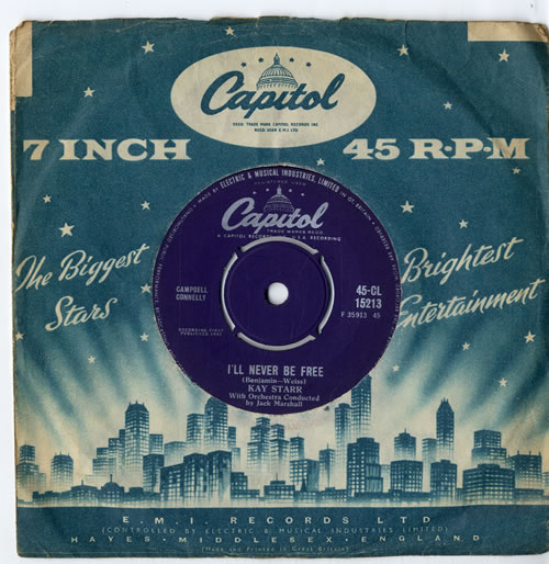 Kay Starr I'll Never Be Free 7" vinyl single (7 inch record / 45) UK KYR07IL615009