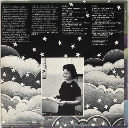 Kay Starr Kay Starr's Again! vinyl LP album (LP record) US KYRLPKA711270