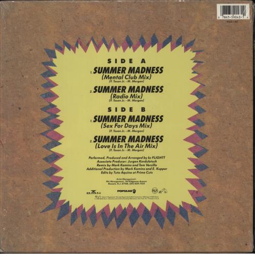 KC Flightt Summer Madness 12" vinyl single (12 inch record / Maxi-single) US OJB12SU883223
