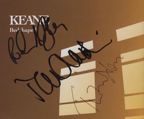 Keane (00s) Bedshaped - Fully Autographed CD single (CD5 / 5") UK KANC5BE380842