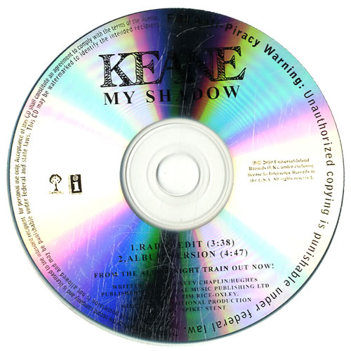 Keane (00s) My Shadow CD-R acetate US KANCRMY549974