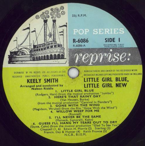 Keely Smith Little Girl Blue, Little Girl New vinyl LP album (LP record) US KE4LPLI699830