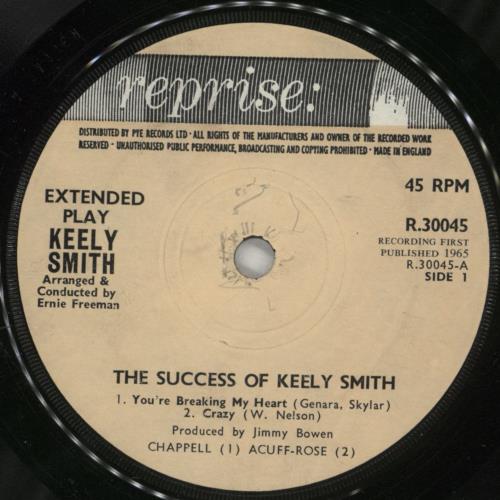 Keely Smith The Success Of Keely Smith 7" vinyl single (7 inch record / 45) UK KE407TH652568