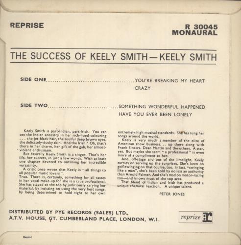 Keely Smith The Success Of Keely Smith 7" vinyl single (7 inch record / 45) UK KE407TH652568