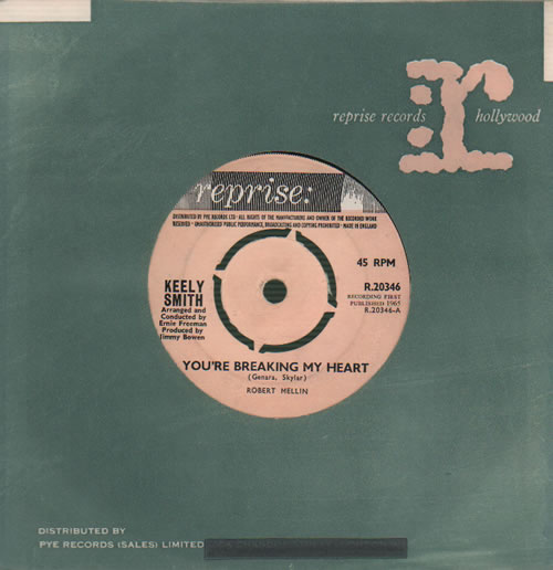 Keely Smith You're Breaking My Heart - 4pr 7" vinyl single (7 inch record / 45) UK KE407YO554410