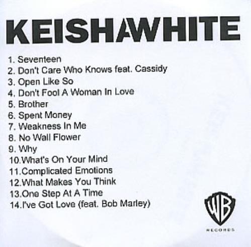 Keisha White Seventeen CD-R acetate UK KIACRSE314154