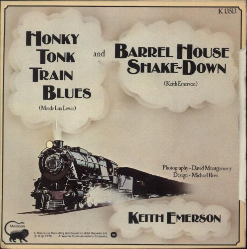 Keith Emerson Honky Tonk Train Blues - p/s 7" vinyl single (7 inch record / 45) UK KEM07HO330496