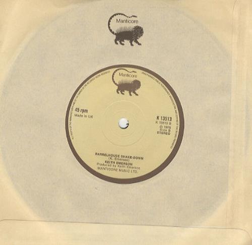 Keith Emerson Honky Tonk Train Blues 7" vinyl single (7 inch record / 45) UK KEM07HO197373