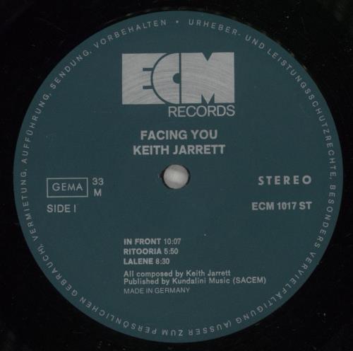 Keith Jarrett Facing You vinyl LP album (LP record) German KJRLPFA446445