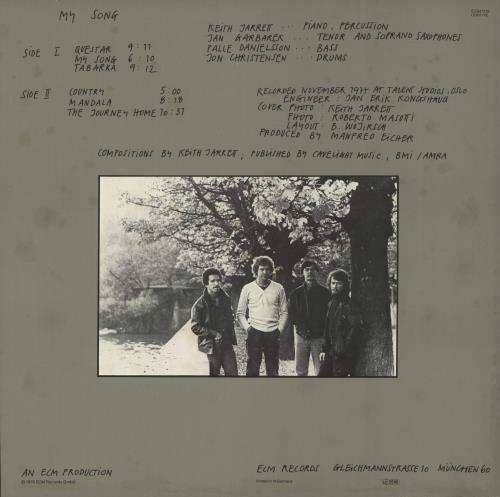 Keith Jarrett My Song vinyl LP album (LP record) German KJRLPMY869106