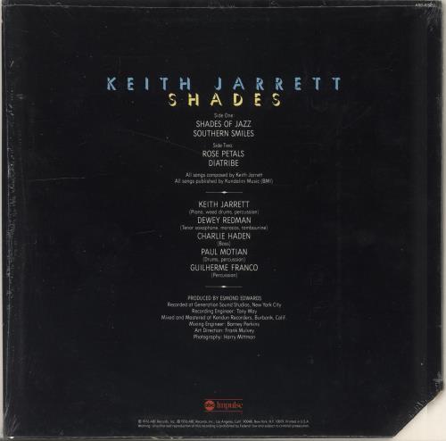 Keith Jarrett Shades vinyl LP album (LP record) US KJRLPSH706045