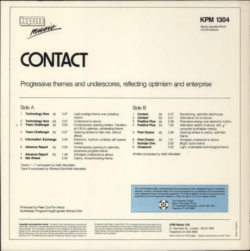 Keith Mansfield Contact vinyl LP album (LP record) UK KFMLPCO893000