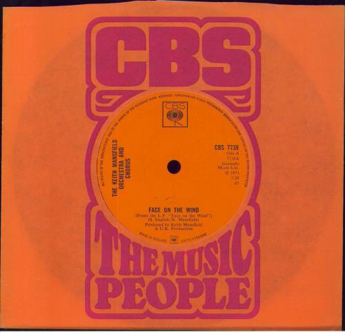 Keith Mansfield Face On The Wind 7" vinyl single (7 inch record / 45) UK KFM07FA803867