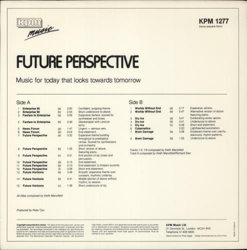 Keith Mansfield Future Perspective vinyl LP album (LP record) UK KFMLPFU893014