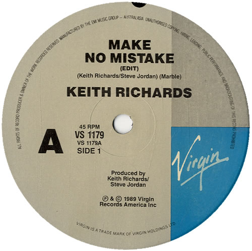 Keith Richards Make No Mistake 7" vinyl single (7 inch record / 45) Australian KRI07MA585680