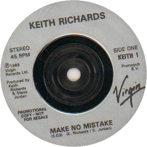 Keith Richards Make No Mistake 7" vinyl single (7 inch record / 45) UK KRI07MA641936