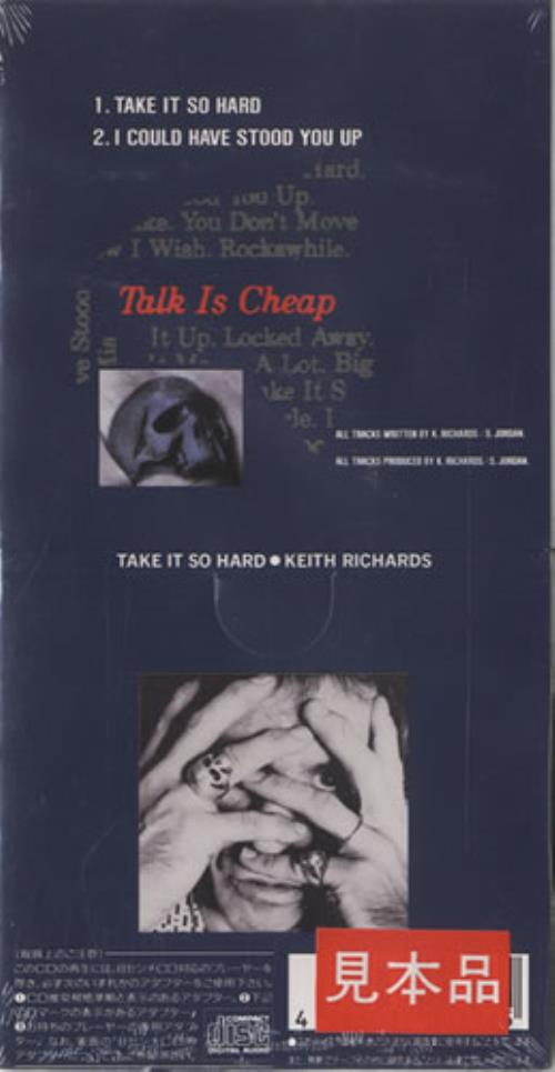 Keith Richards Take It So Hard 3" CD single (CD3) Japanese KRIC3TA134348