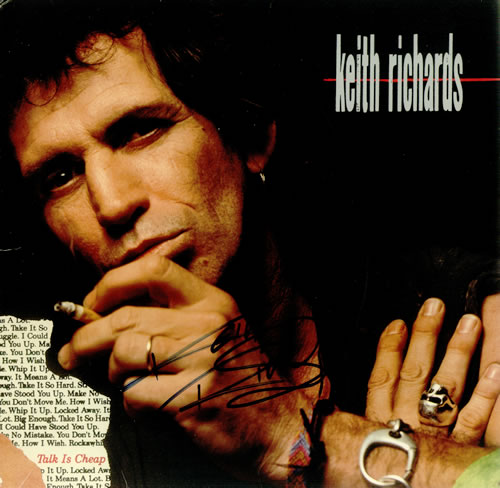 Keith Richards Talk Is Cheap - Autographed album sleeve memorabilia US KRIMMTA451903