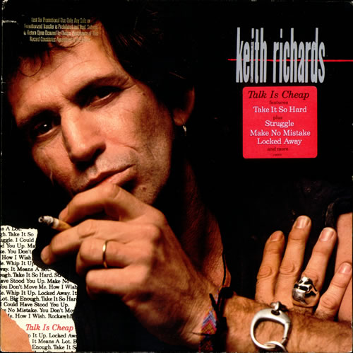 Keith Richards Talk Is Cheap - Gold promo stamped vinyl LP album (LP record) US KRILPTA525485