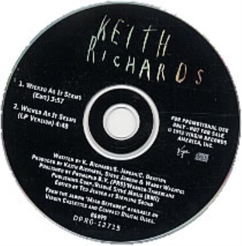 Keith Richards Wicked As It Seems CD single (CD5 / 5") US KRIC5WI11117