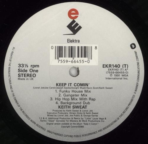 Keith Sweat Keep It Comin' 12" vinyl single (12 inch record / Maxi-single) UK KST12KE871433
