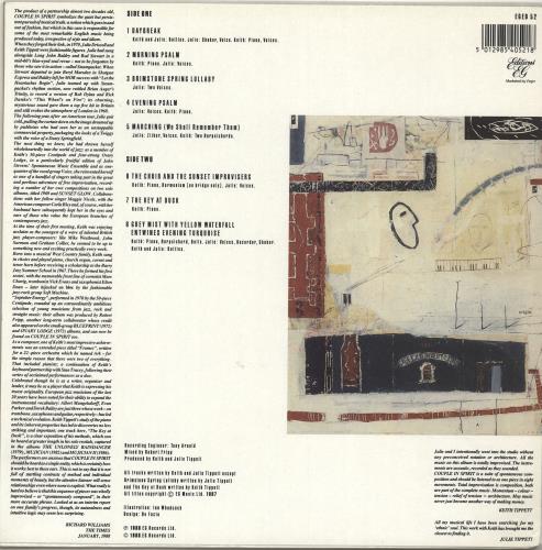 Keith Tippett Couple In Spirit vinyl LP album (LP record) UK KTGLPCO560049