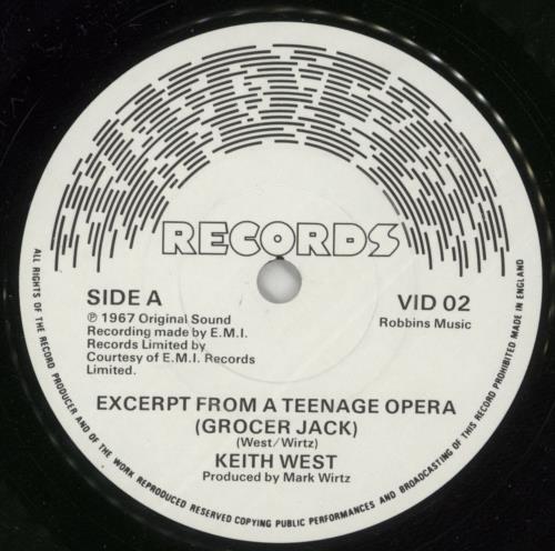 Keith West Excerpt From A Teenage Opera (Grocer Jack) 7" vinyl single (7 inch record / 45) UK KEZ07EX521197