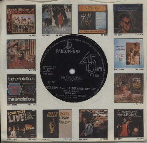 Keith West Excerpt From 'A Teenage Opera' - Solid 7" vinyl single (7 inch record / 45) UK KEZ07EX555974