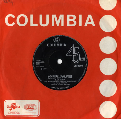 Ken Dodd Azzurro (Blue Skies) 7" vinyl single (7 inch record / 45) UK KND07AZ558821