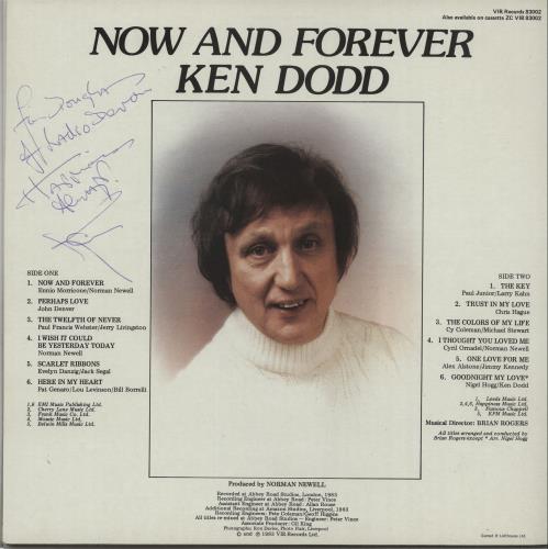 Ken Dodd Now And Forever - Autographed vinyl LP album (LP record) UK KNDLPNO660583