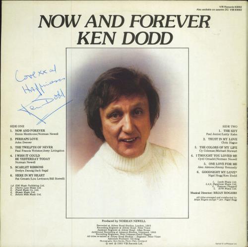 Ken Dodd Now And Forever - Autographed vinyl LP album (LP record) UK KNDLPNO660583