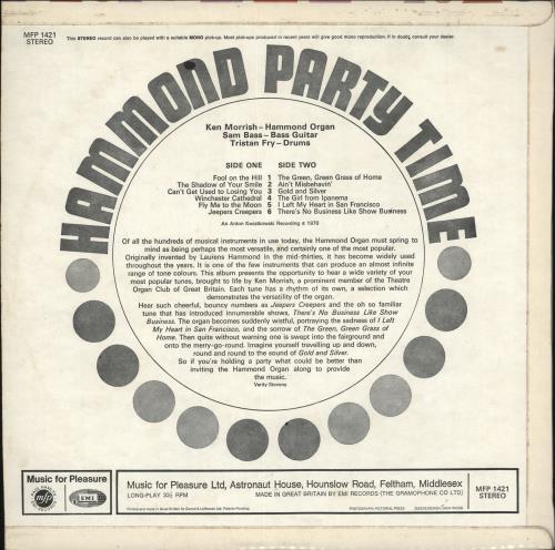 Ken Morrish Hammond Party Time vinyl LP album (LP record) UK ZGQLPHA718754