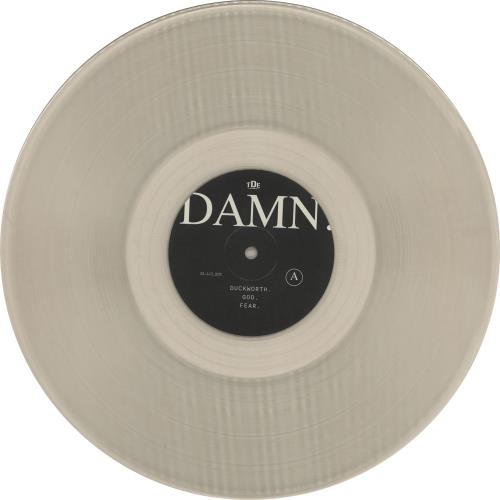 Kendrick Lamar Damn - Clear Vinyl + Numbered Sleeve 2-LP vinyl record set (Double LP Album) UK OH52LDA752343