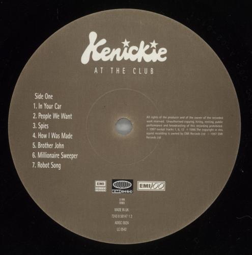 Kenickie At The Club vinyl LP album (LP record) UK KKILPAT286663