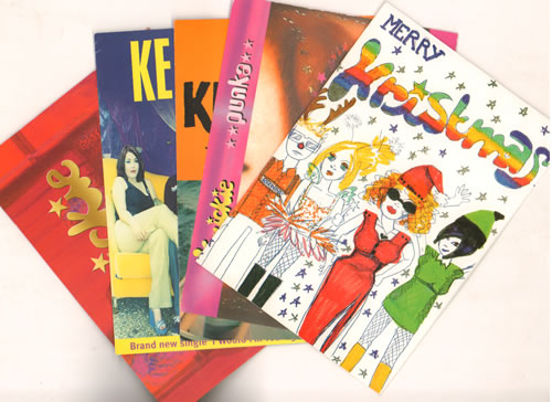 Kenickie Quantity of Five Newsletters, Mailshot Postcard and Christmas Card memorabilia UK KKIMMQU639160