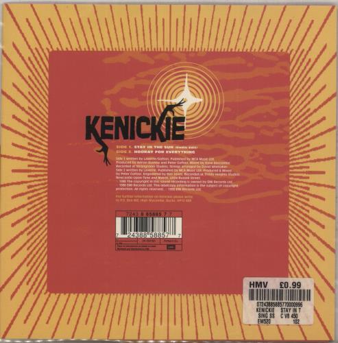 Kenickie Stay In The Sun - Orange Vinyl 7" vinyl single (7 inch record / 45) UK KKI07ST118830