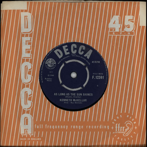 McKellar As Long As The Sun Shines UK 7" vinyl single (7 inch