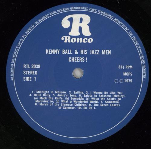Kenny Ball Cheers! vinyl LP album (LP record) UK KB-LPCH486772
