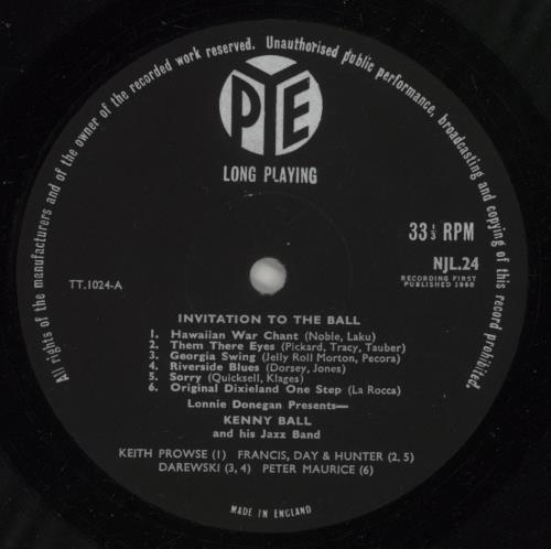 Kenny Ball Invitation To The Ball vinyl LP album (LP record) UK KB-LPIN700348