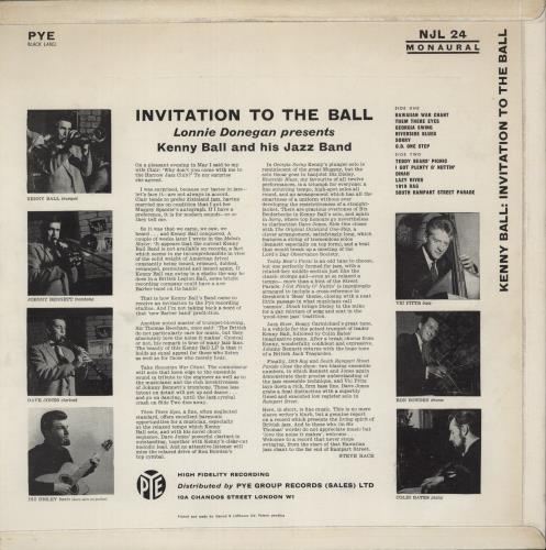 Kenny Ball Invitation To The Ball vinyl LP album (LP record) UK KB-LPIN700348